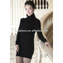 100% pure cashmere ladies winter sweater dresses